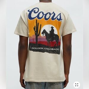 Men’s Beige Coors Cowboy Graphic T-Shirt